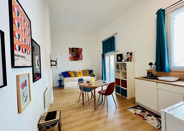 Apartment Mickey's Enchanted Studio, Central, Wi-fi Perpignan